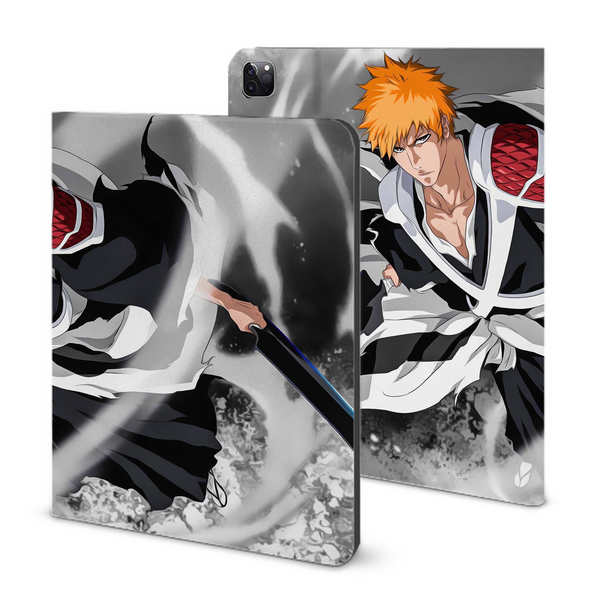 （画像用） ブリーチ BLEACH IPad ケース ブック型 PUレザー TPU 耐衝撃 軽量 薄型 ペン収納なし 全面保護 IPad 各モデル対応